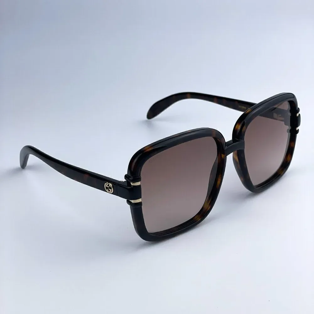 SALE! NEW Gucci GG1066S 002 Havana Brown Gradient Butterfly Women Sunglasses